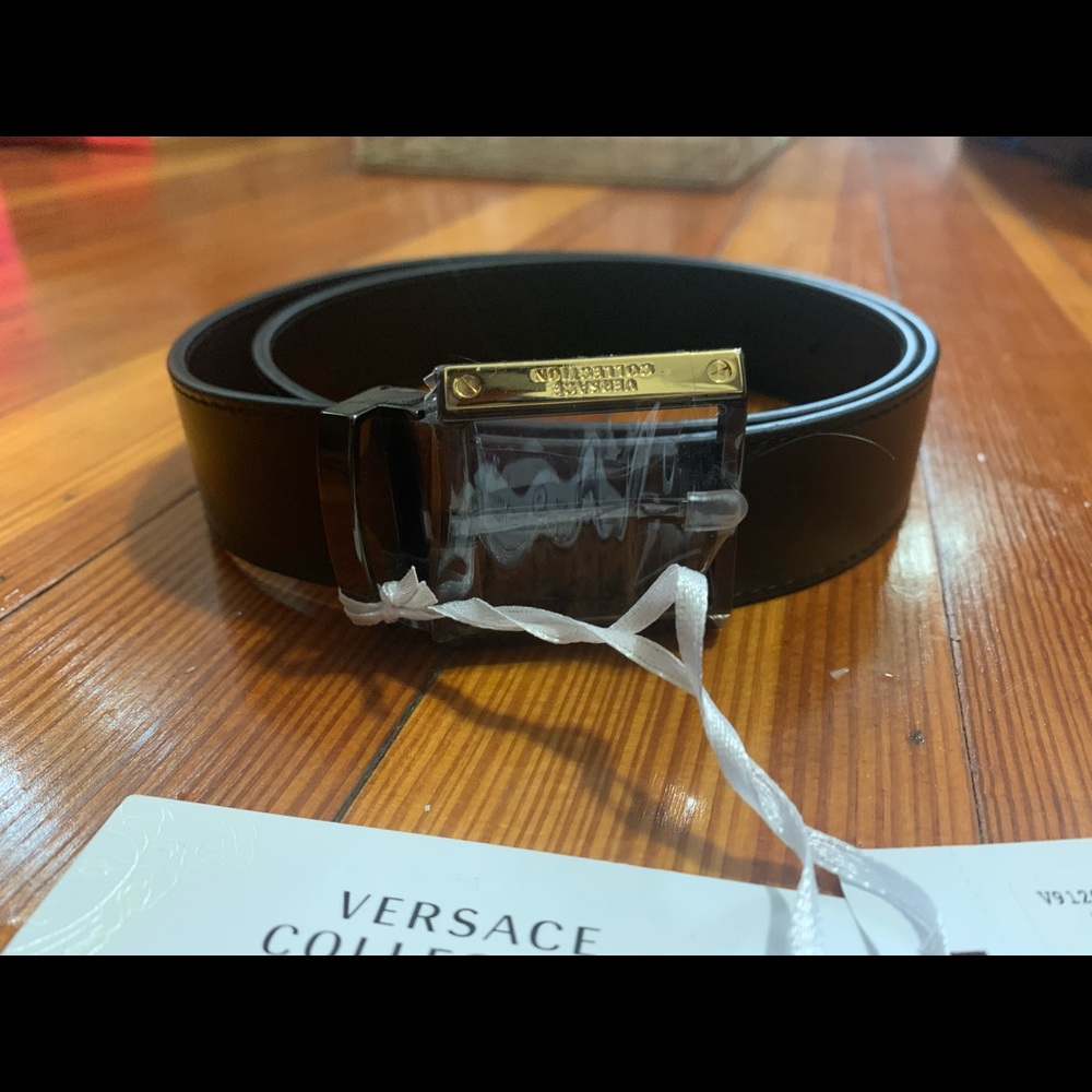 New Men’s Versace Black Belt, 85/100